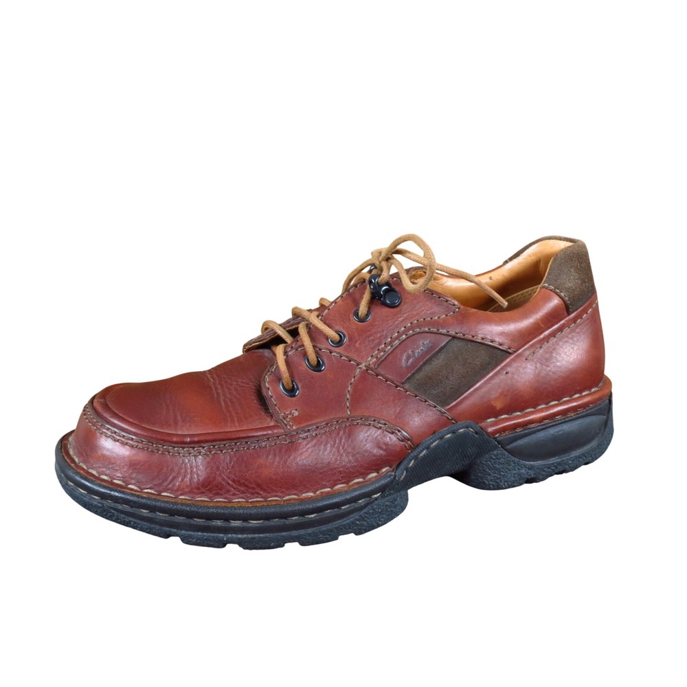 Clarks 31673 Active Air Mens Oxford Shoes Size 10 Wide Walking Brown Leather